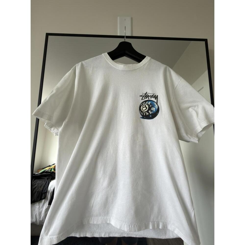 Stussy x Born x Raised 8 Ball Tee White